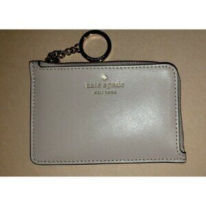 Kate Spade Medium L-Zip Card Holder Kali Warm Beige (WLR00295) Leather NWT!